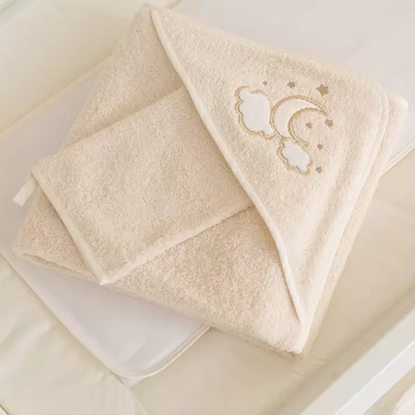Funna Baby-Luna Elegant Baby Towel Set - 100% Cotton - 90x90 cm - Gold