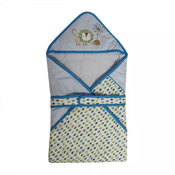 Nova Home Flower Paradise Baby Blanket - 100% Cotton - Blue