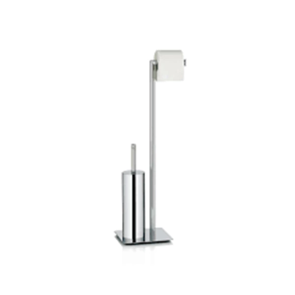 Kela "Style" Toilet Brush With A Paper Holder - Silver