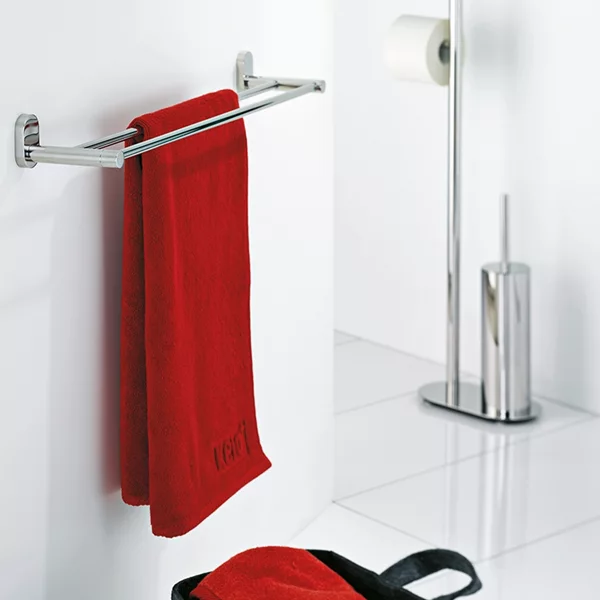 Kela Lucido Double Towel Rail - 60 cm - Silver