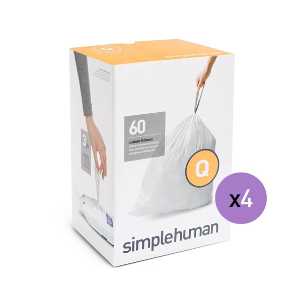 Simplehuman Custom Fit Liners-50-65 L (Code Q) - White