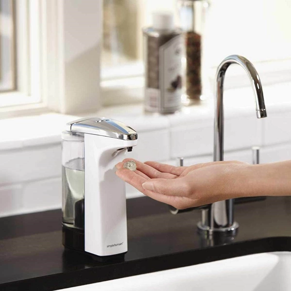 Simplehuman Plastic & Stainless Steel Liquid Soap Sensor Pump-236 ml - White