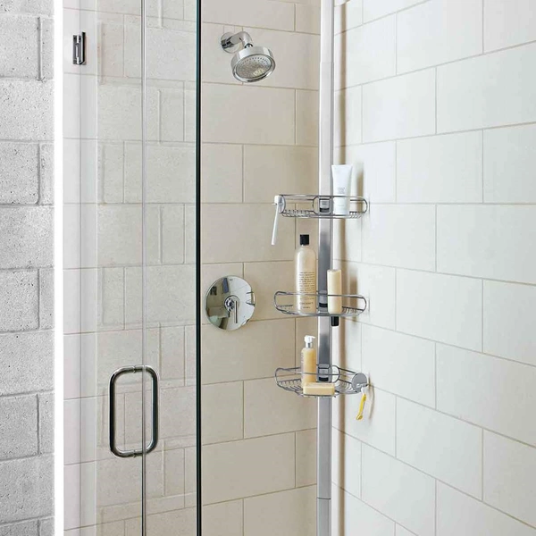 Simplehuman Stainless Steel & Anodized Aluminum Tension Shower Caddy - Silver