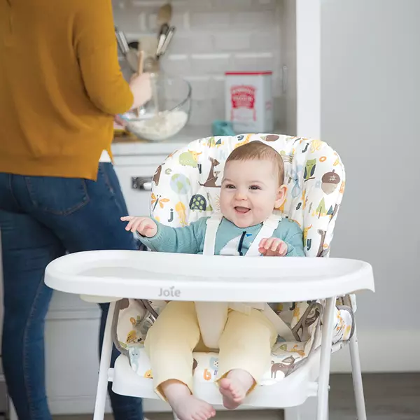 Joie Mimzy Snacker High Chair - Alphabet - White