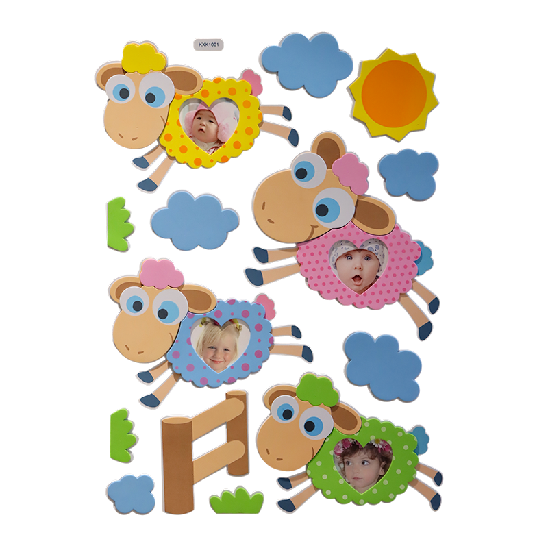 Nova Home Decorative EVA Wall Stickers & Photo Gallery for Kids' Rooms - Fluffy Cloud Friends