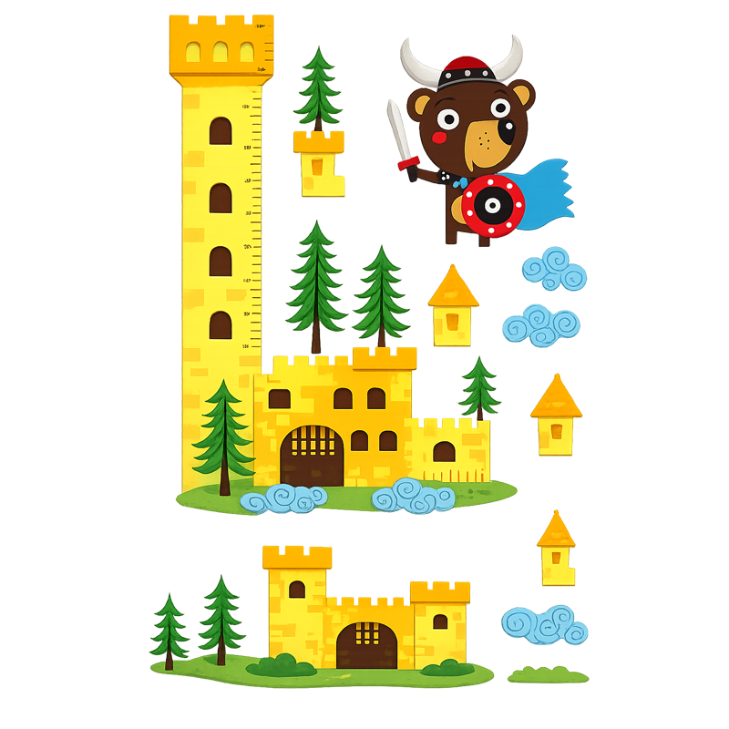 Nova Home Decorative EVA Wall Stickers for Kids' Rooms - Towering Heights Adventure