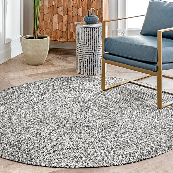 Nova Home Nexa Hand Woven Rug - 100% Cotton - 120 Cm - Grey