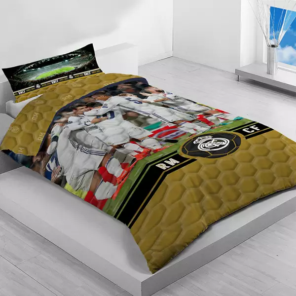 Manterol Premium Estadio Duvet Cover Set - 100% Cotton - Single & Twin - 3 Pcs - Multicolor (188 - 13)