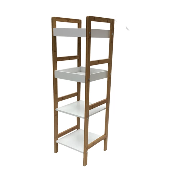 Nova Home Zest Rack Unit, Bamboo, 4 Shelves - Natural