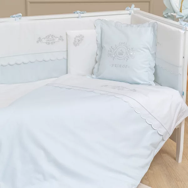 Funna Prince Bed Set, - %100 Cotton, 8 Pieces, 80x140 cm - Blue