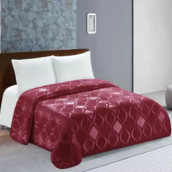Nova Home Engraved Diamond Blanket - Twin - Mulberry