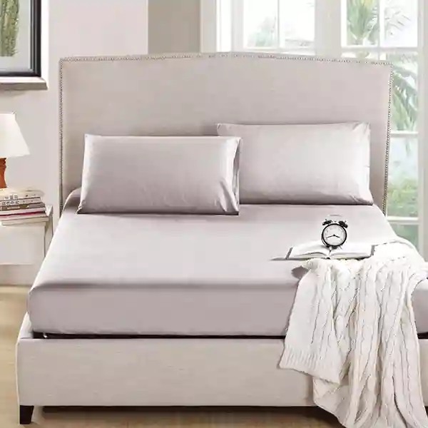 Nova Home "MicroBasic" Fitted Sheet Set - 2 Pcs - Twin - Sand