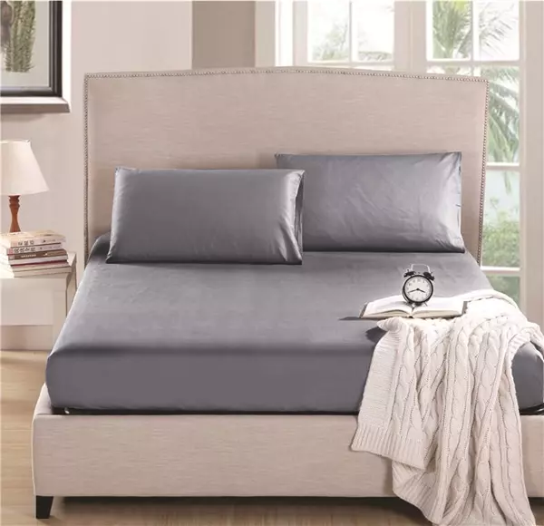 Nova Home "MicroBasic" Fitted Sheet Set - 3 Pcs - King - Grey