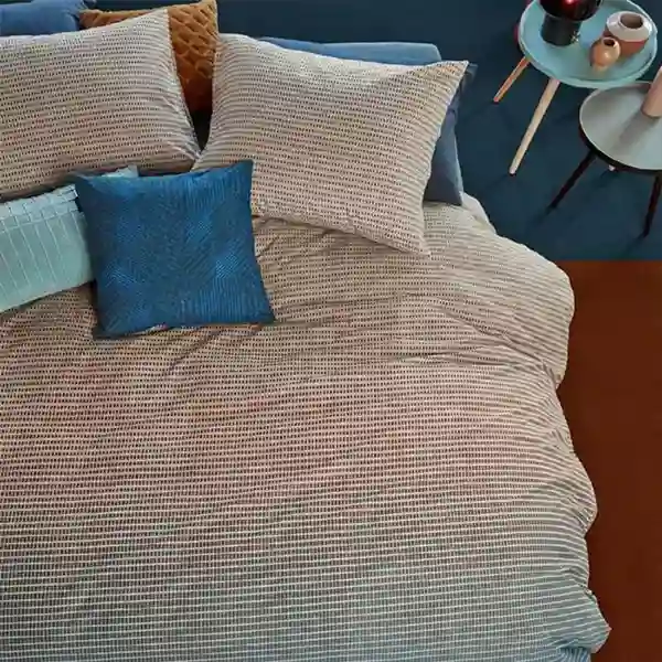 Bedding House Marmore Duvet Cover Set - 100% Cotton - King & Super King - 3 Pcs - Blue