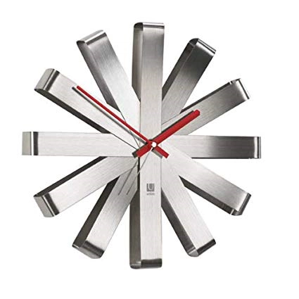 Umbra Ribbon Wall Clock - Steel