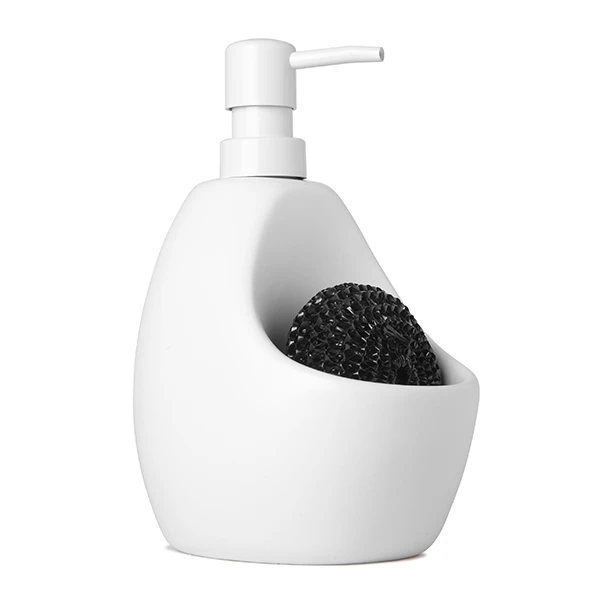 Umbra Joey Soap Dispenser With Sponge Caddy - White
