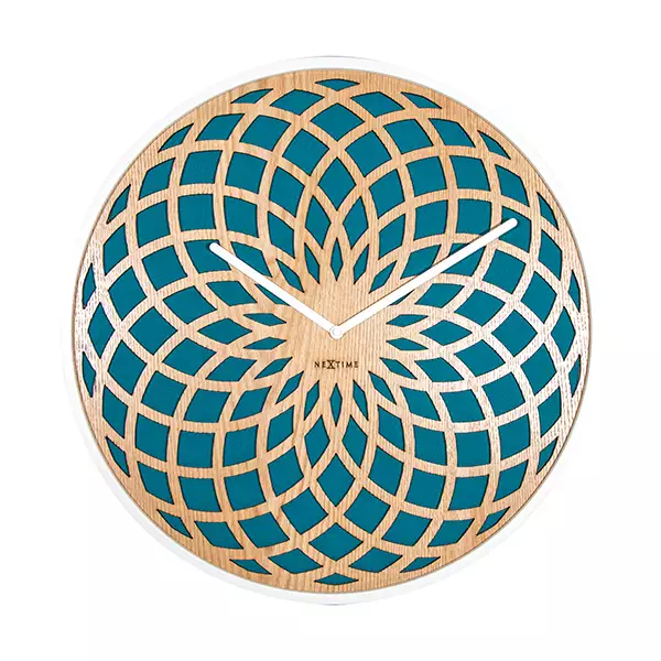 NeXtime Sun Wall Clock , Large - Turquoise