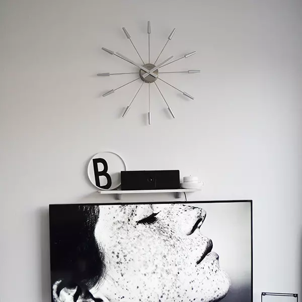 Nextime "Plug Inn" Wall Clock - Silver