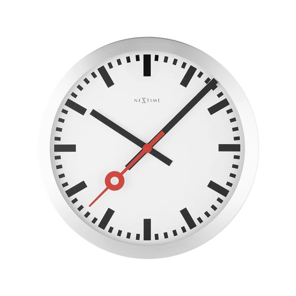 NeXtime Station Wall Clock - Silver