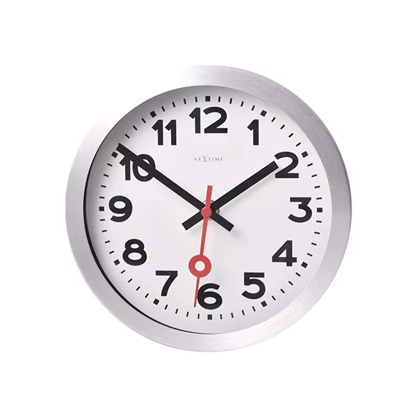Nextime "Station" Wall & Table Clock - 19 cm - White