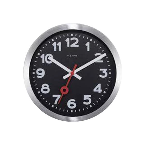 Nextime "Station" Wall & Table Clock - 19 cm - Black