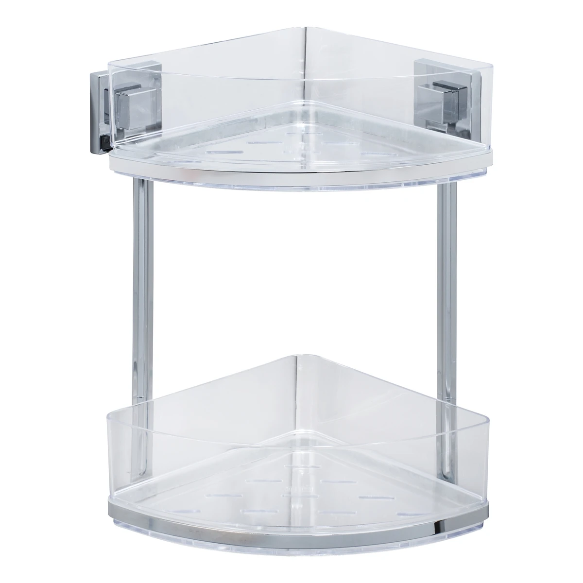 Wenko Vacuum-Loc Quadro 2-Tier Corner Rack - Chrome