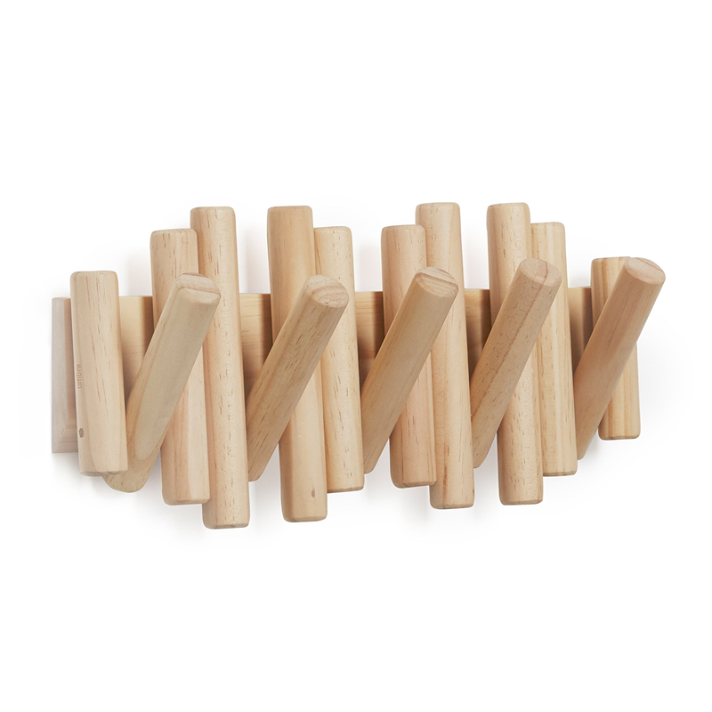 Umbra Picket Rail Hook Coat Rack -Natural