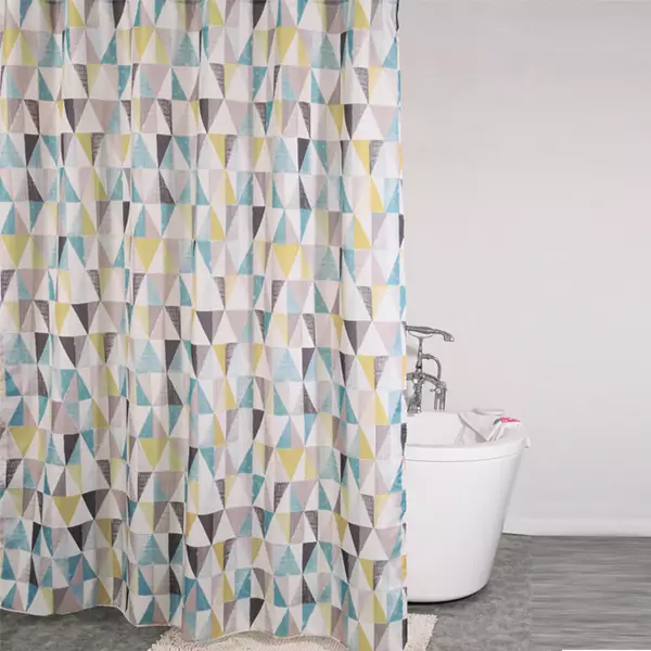 Weva Triangular Shower Curtain, 180x200 cm - Yellow
