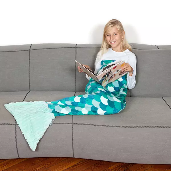 Kanguru Kids' Blanket Mermaid 135cm - Turquoise