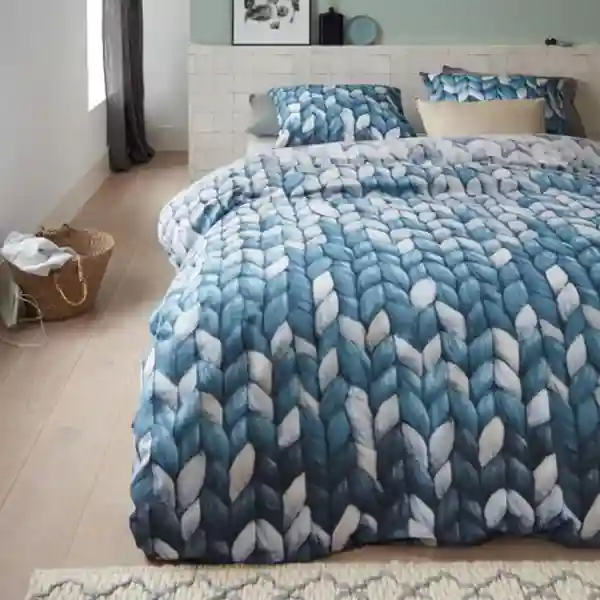 Bedding House Warmly Duvet Cover Set - 100% Cotton - King & Super King - 3 Pcs - Navy
