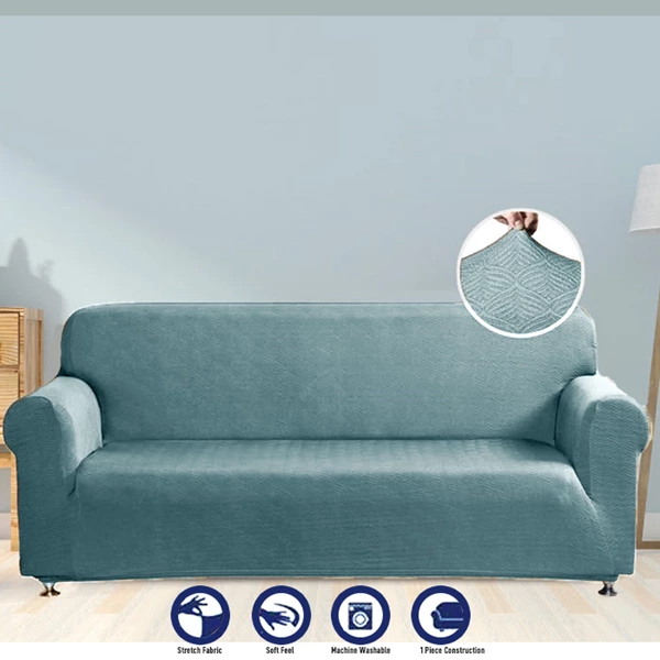 Nova Home Perfect Fit Stretch Sofa Cover 1 Seat - Aqua