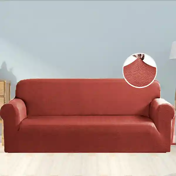 Nova Home Perfect Fit Stretch Sofa Cover 2 Seats - Brick