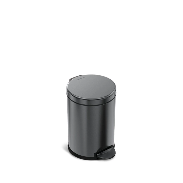 Simplehuman Stainless Steel Trash Bin-4.5 L - Black