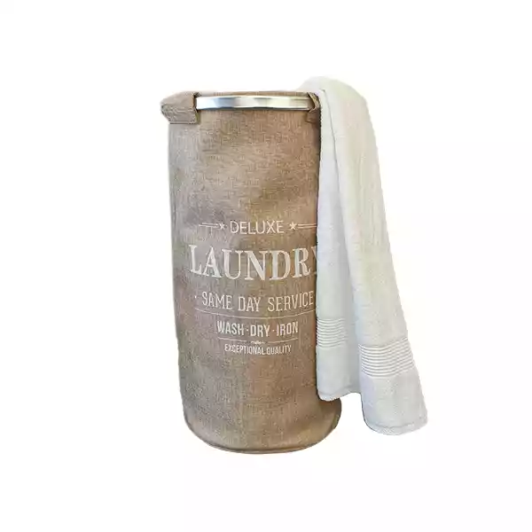 Weva Ringo Foldable Laundry Basket - Dark Beige