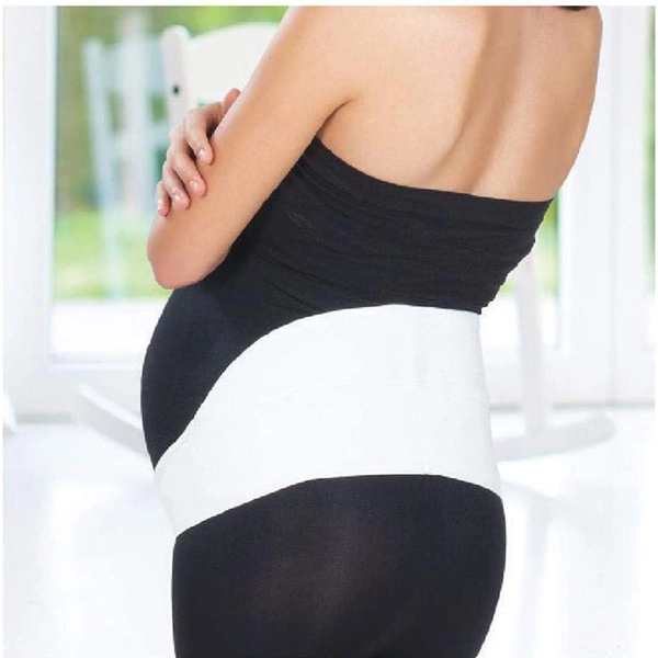 BabyJem Pregnancy Support Waist Band - Large - White