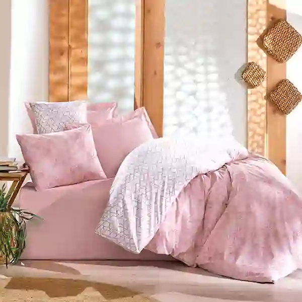 Nova Home Best Duvet Cover Set - 100% Cotton - 3 Pcs - Single & Twin - Pink