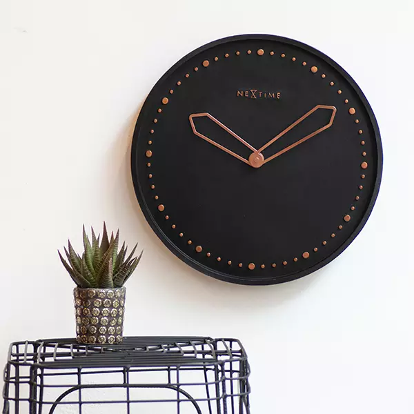 Nextime "Cross" Wall Clock - Black