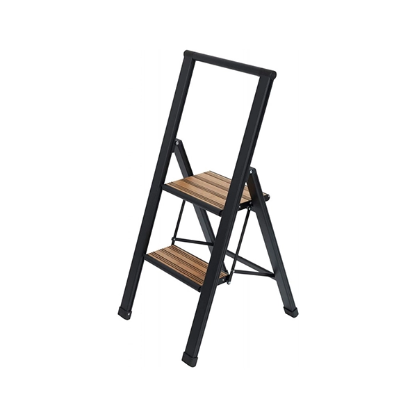 Wenko Alu-Design Stepladder - 2 Step - Black