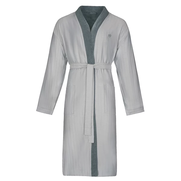 Bugatti Alessandro Men's Bathrobe - 100% Cotton - Grey Flannel (Available in sizes)