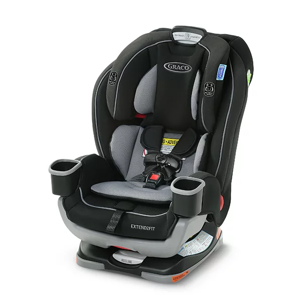 Graco Extend2Fit Car Seat - Group 0\1\2\3 (0-12 Years) - Bay Village - Grey