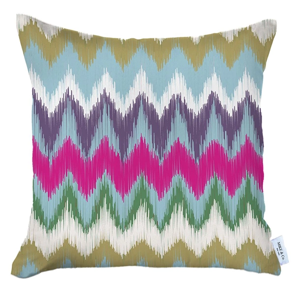 Nova Home Watercolor Flowers Printed Cushion Cover - 45x45 cm - Multicolor