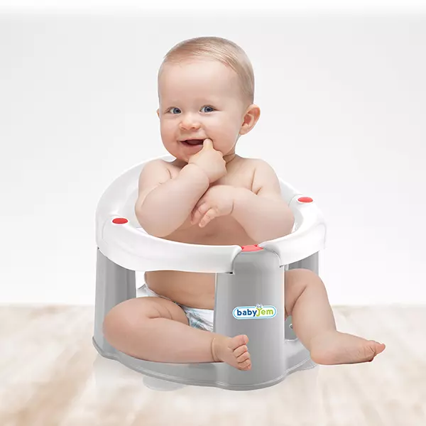 Babyjem Baby Bathing & Feeding Seat - Grey