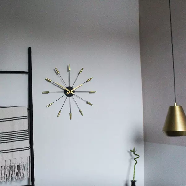 Nextime "Plug Inn" Wall Clock - Gold