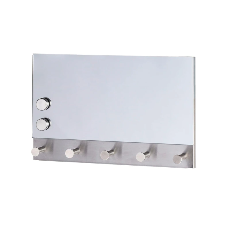 Wenko Magnatic Coat Rack - 5 Hooks - 30x19 Cm - Mirror
