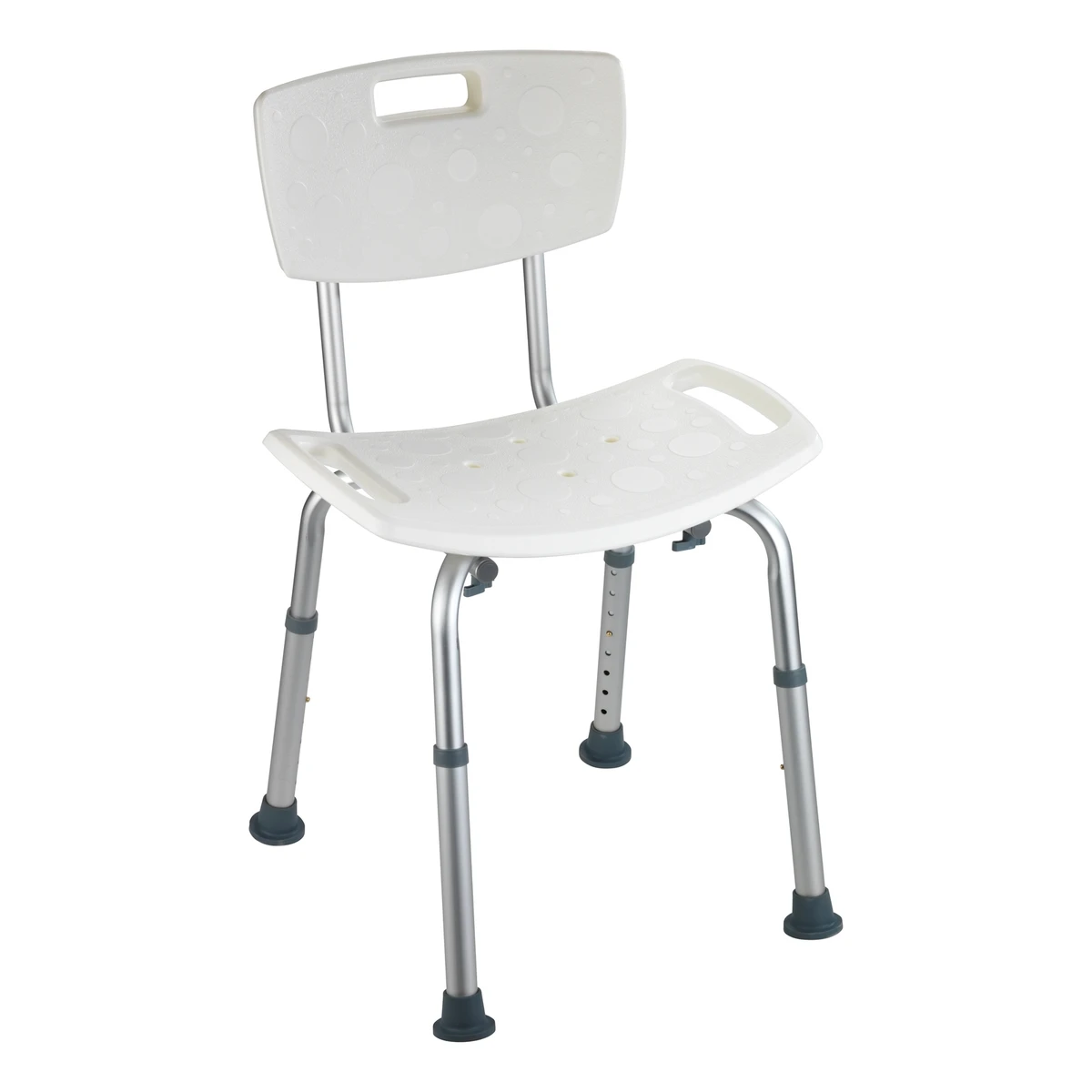 Wenko Secura Bath Stool with Back Rest - White