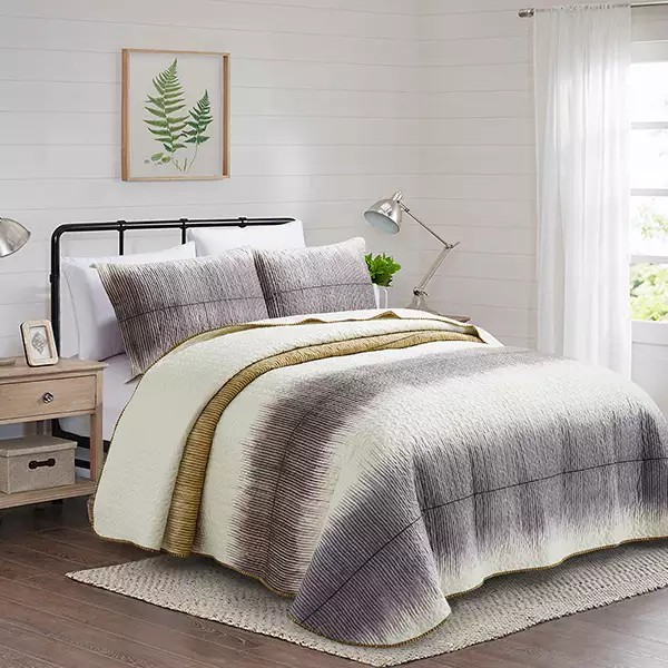 Nova Home Tanner Summer Bedspread Set With a Fitted Sheet - King & Super King - 4 Pcs - Beige