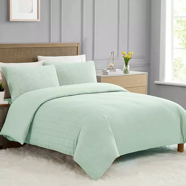 Nova Home Simply Crinkled Comforter Set -Green (Available in Sizes)