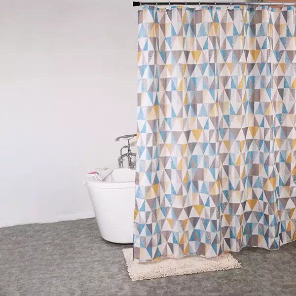 Weva "Triangular" Waterproof Shower Curtain - Multicolor (Available in Sizes)