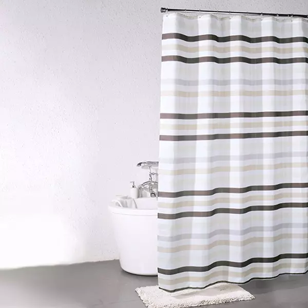 Weva "Carnival" Waterproof Shower Curtain - 180x200 cm - Brown