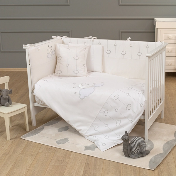 Funna Luna Chic Baby Bed Set - Universal - 8 Pcs - Silver